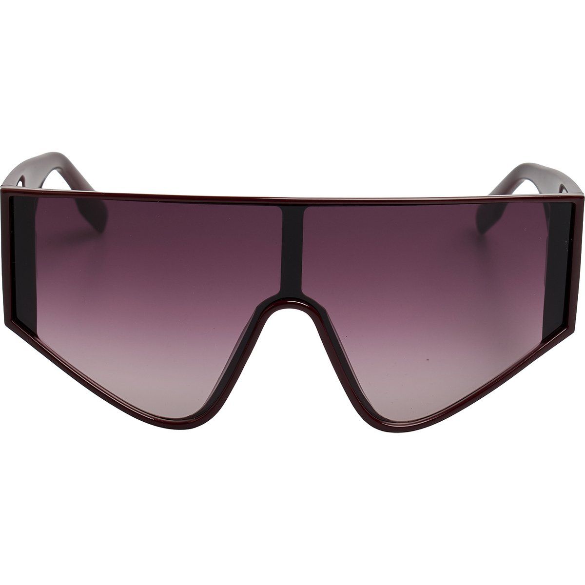 Geometrische Schild-Sonnenbrille mit Farbverlaufsglas