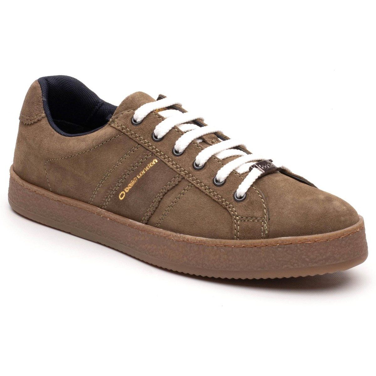 Base London Hopper Leder Herren Moos Turnschuhe