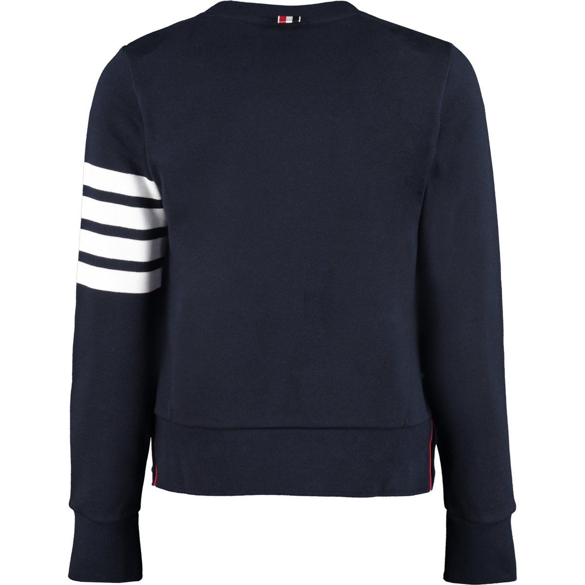 Marineblaues Baumwoll-Sweatshirt mit Streifen