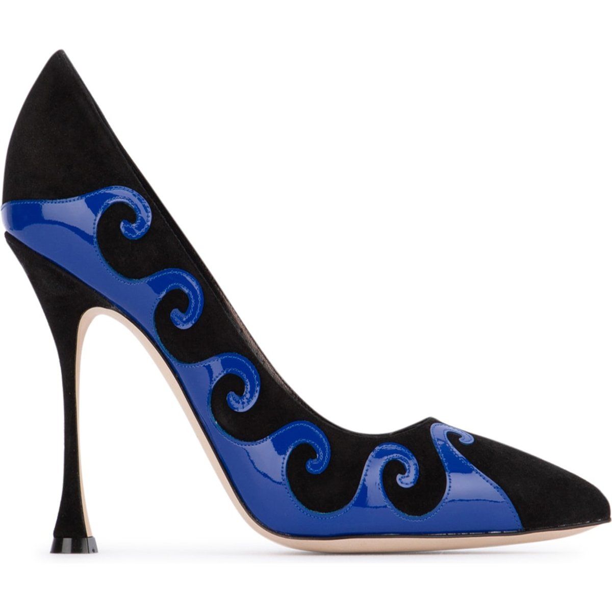 Elegante Wildleder Pumps mit Wellendetail