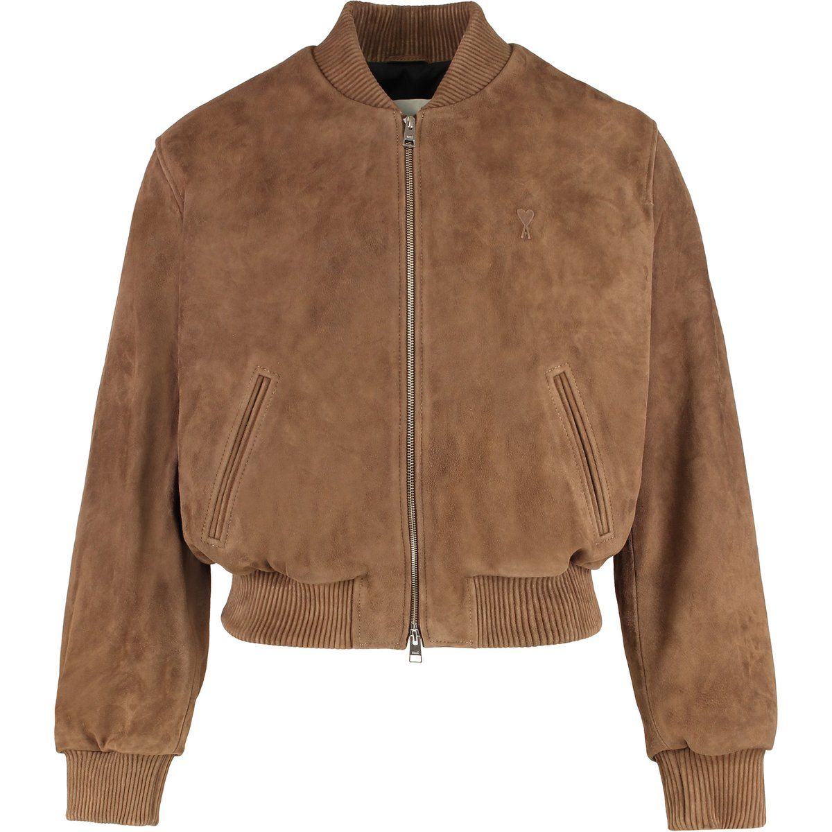 Klassische Wildleder-Bomberjacke
