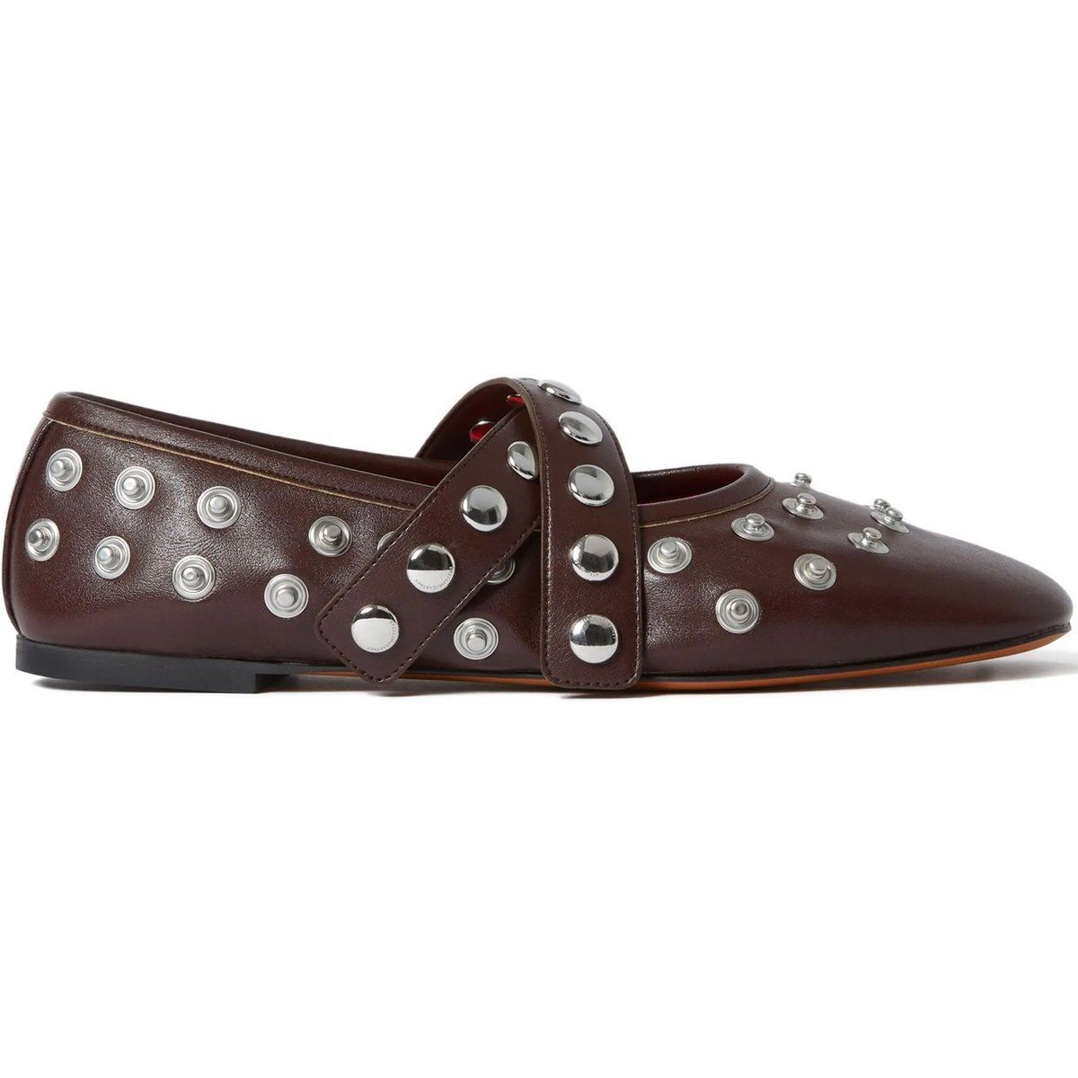 Mary Jane Ballerina-Flats mit Nieten