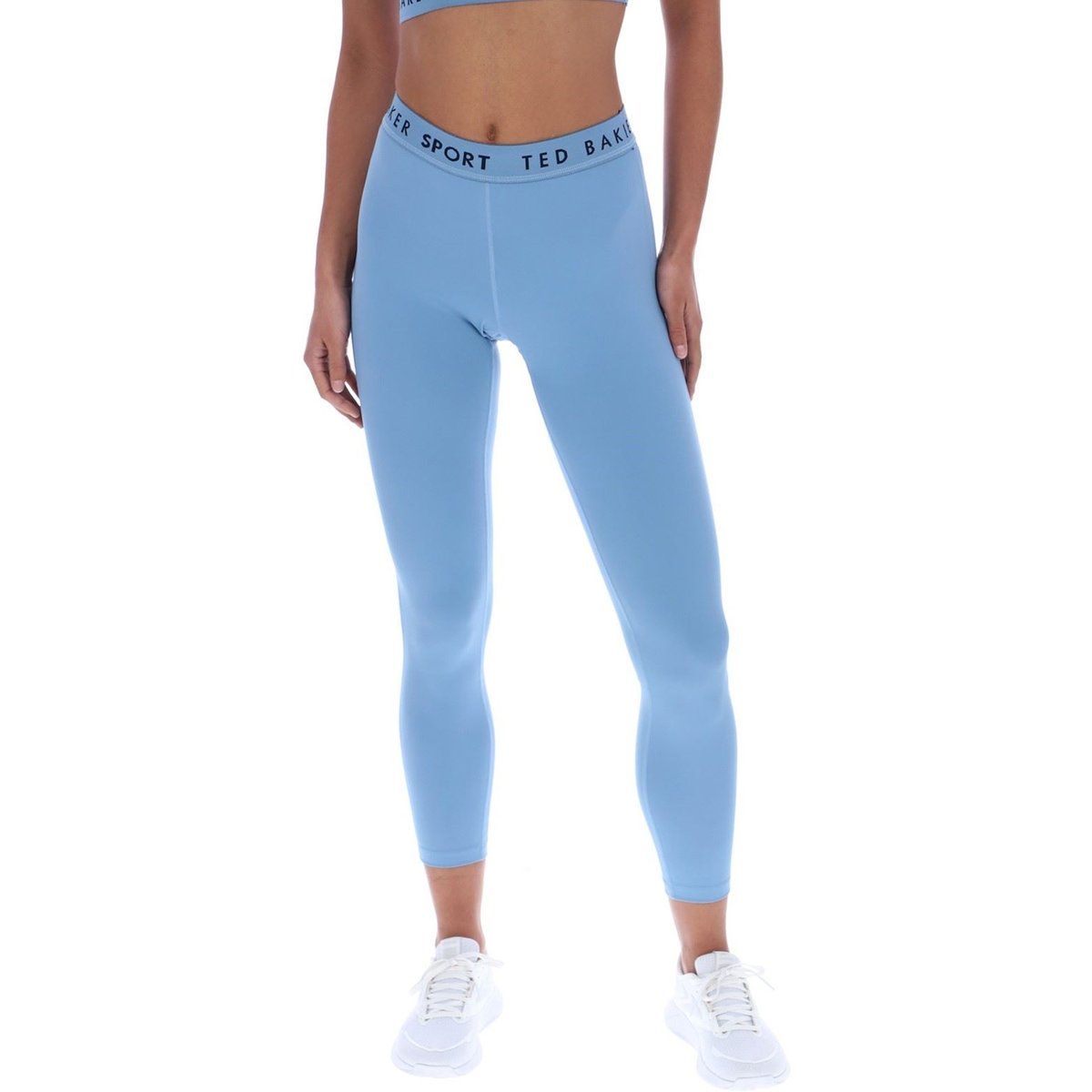 Damen Blaue Capri-Sportleggings