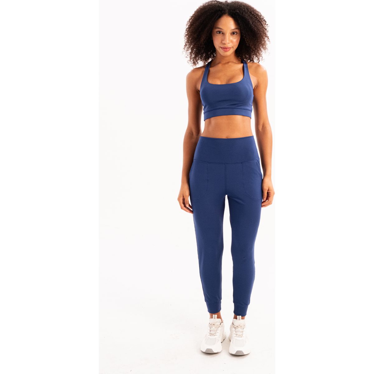 Hochtaillierte Jogginghose mit Taschen