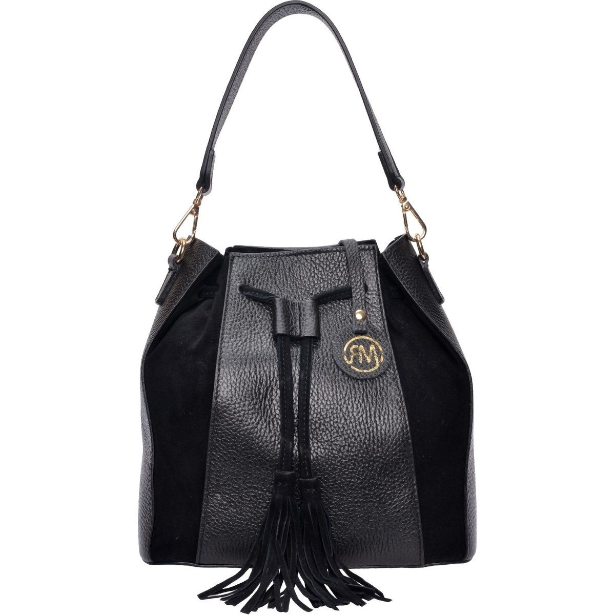 Leder Beuteltasche mit Quasten