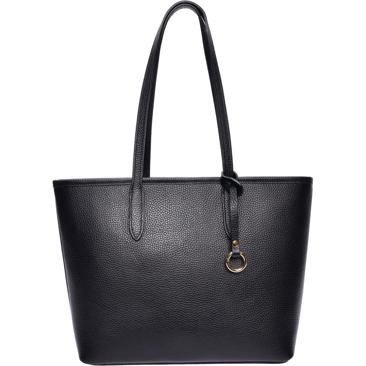 Schwarze Ledertasche