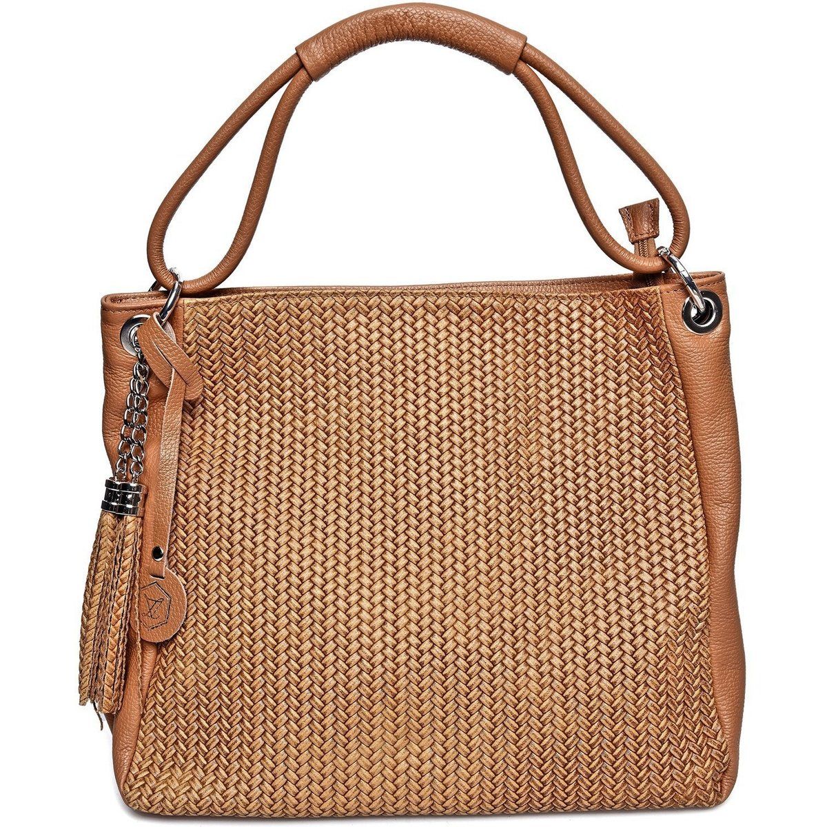 Gewebte Leder Handtasche