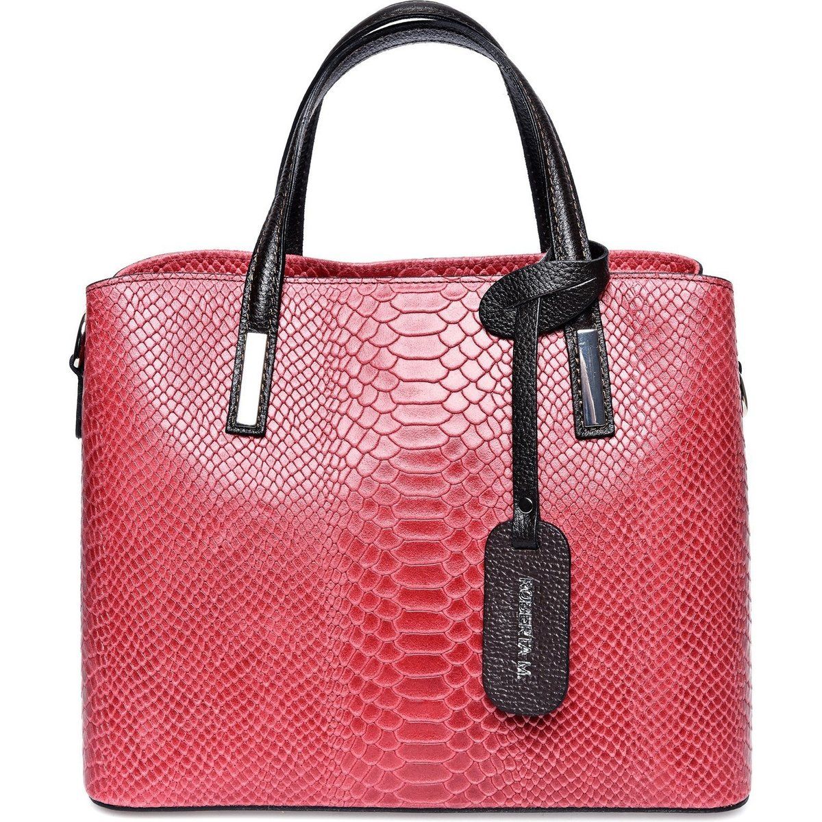 Handtasche aus geprägtem Reptilienleder