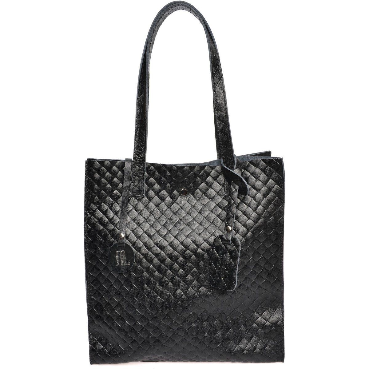 Gesteppte Ledertasche