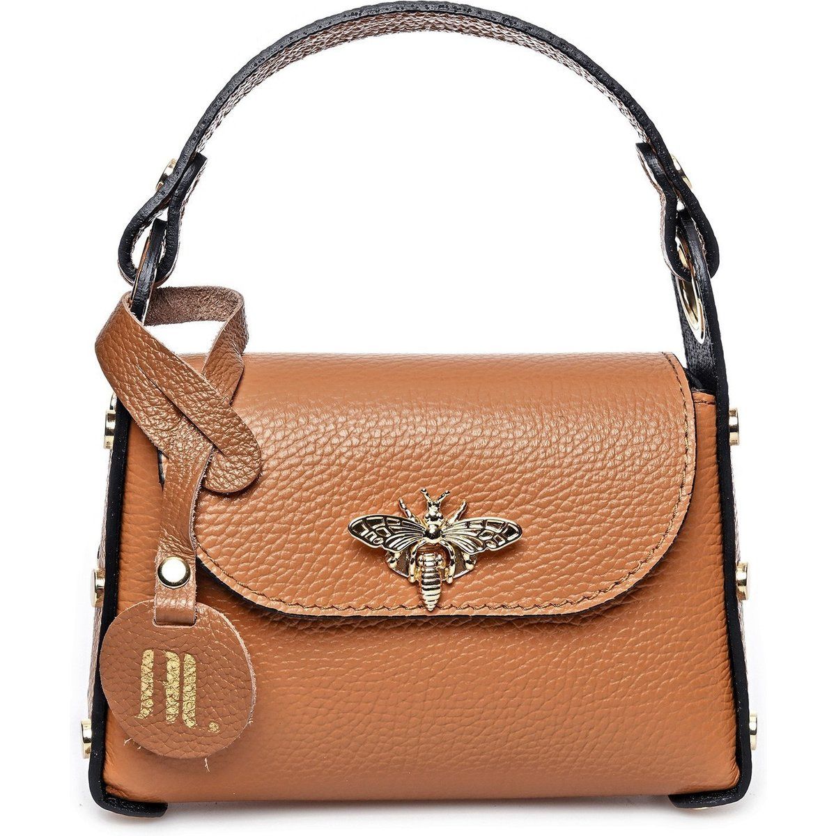 Texturierte Handtasche aus Leder