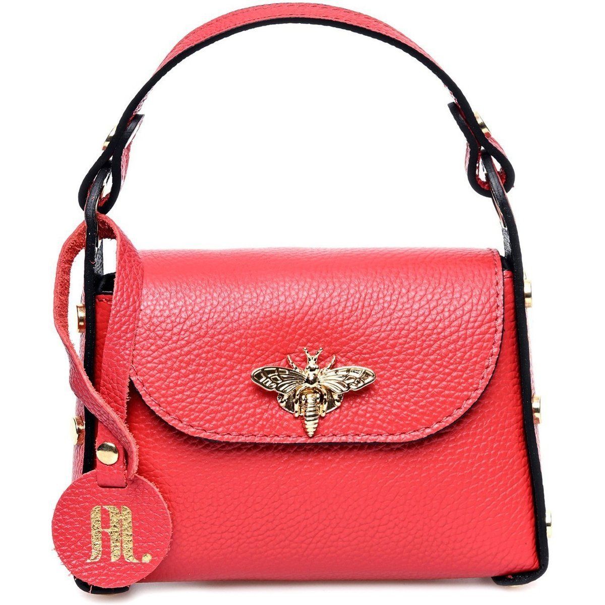 Mini-Handtasche mit Bienen-Applikation