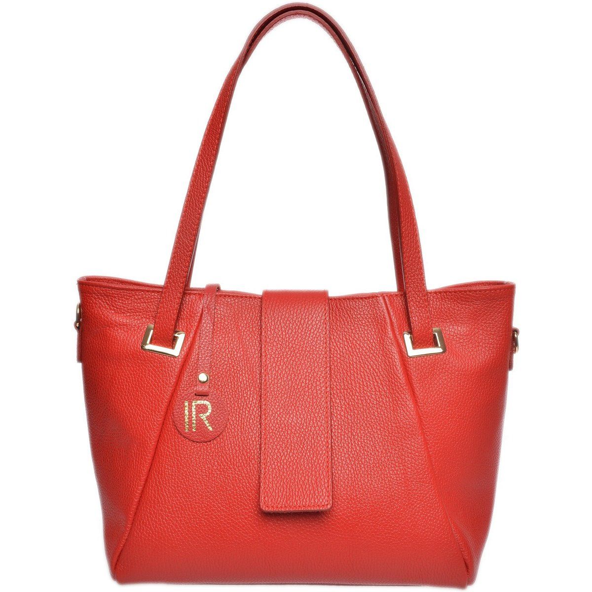 Rote Leder Handtasche mit Henkel