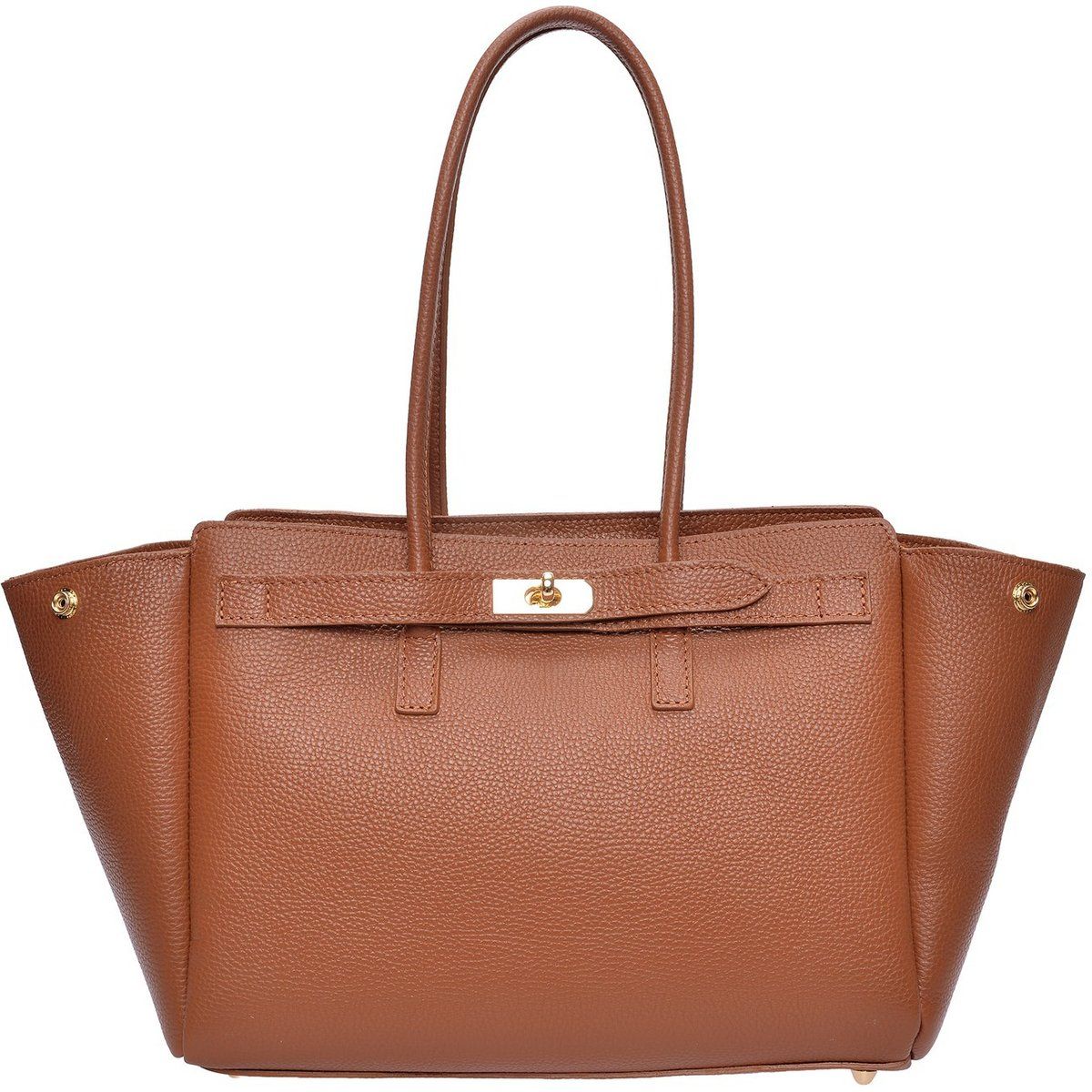 Braune Ledertasche Schultertasche Tote