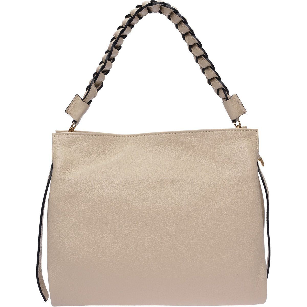 Ledertasche mit geflochtenem Griff