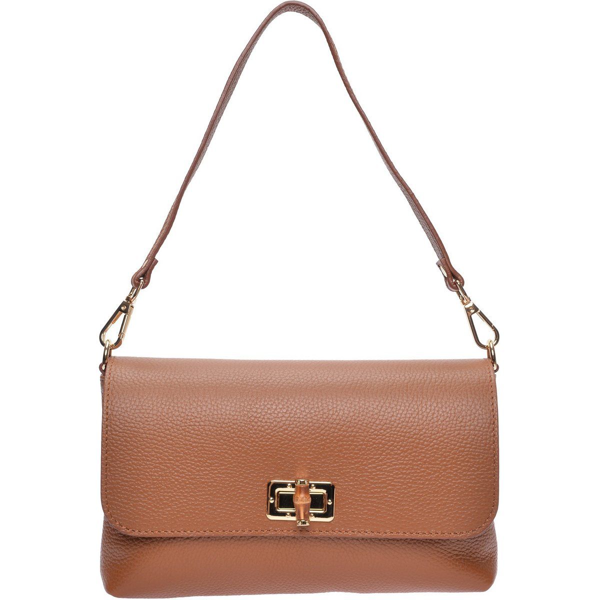 Elegante braune Schultertasche aus Leder