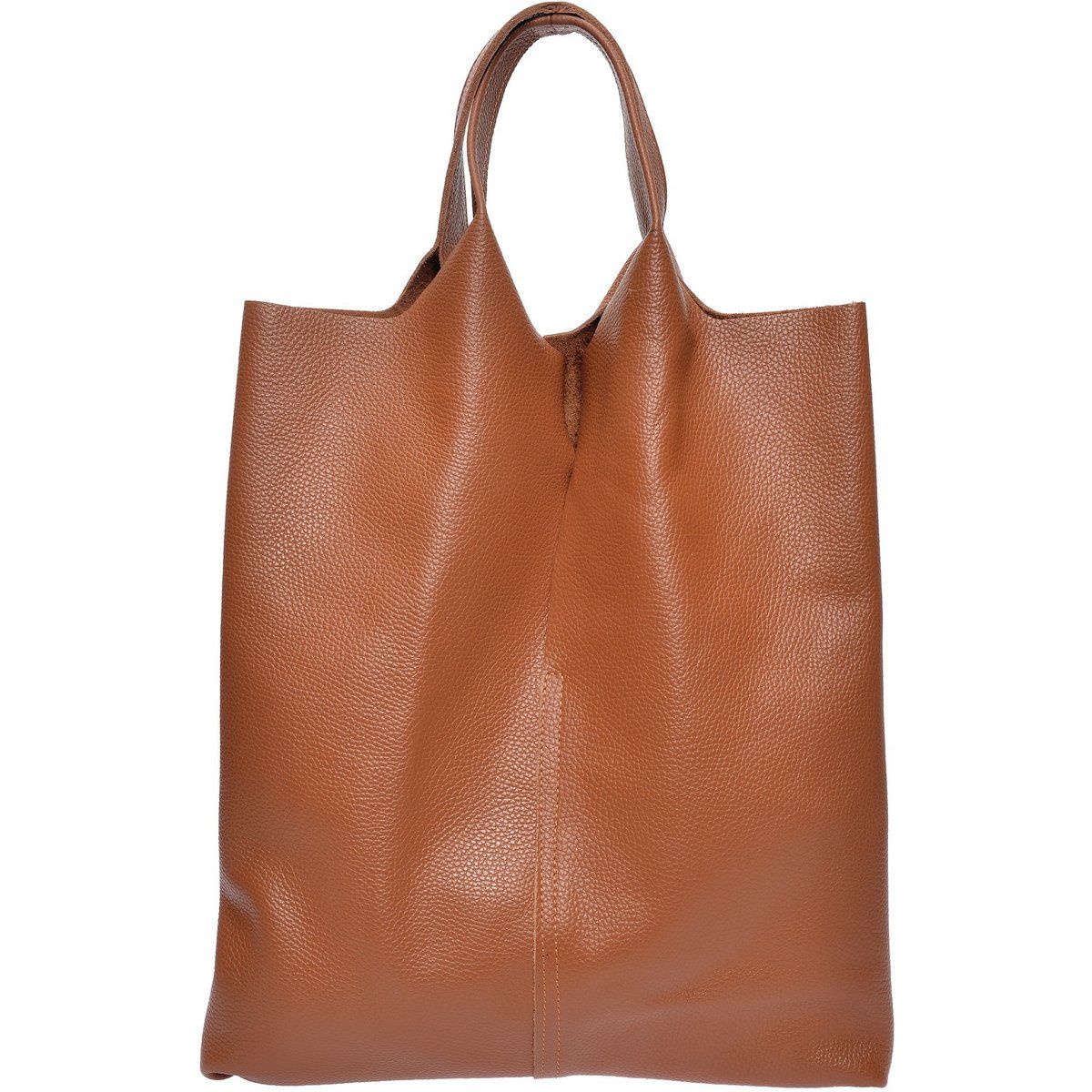 Braune Leder Shopper Tote Bag