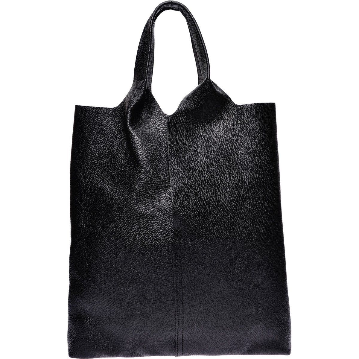 Klassische schwarze Ledertasche