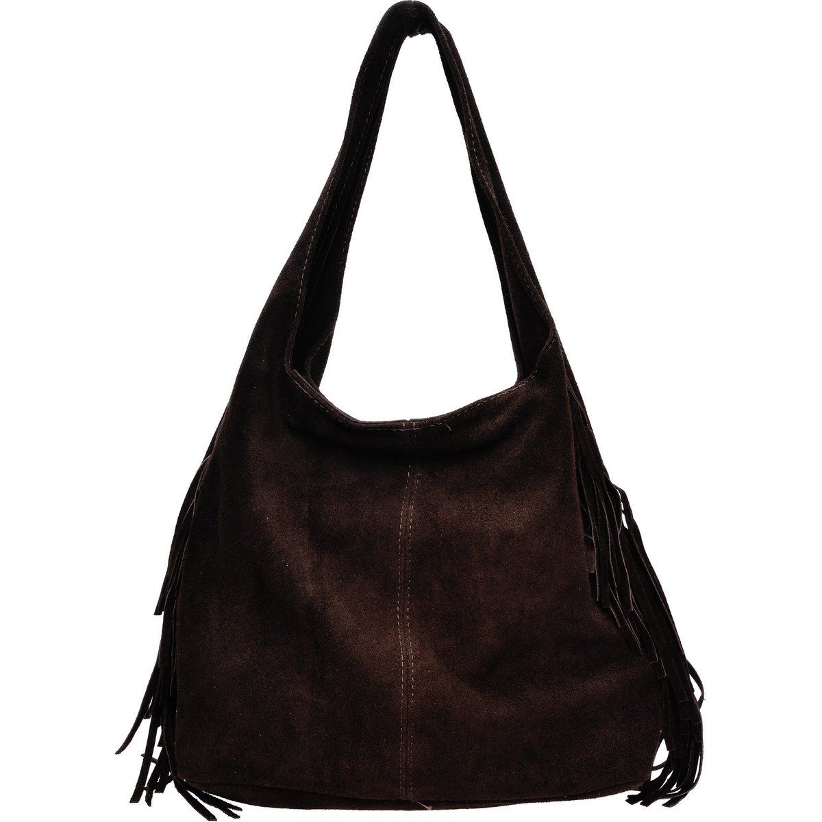Wildleder Fransen Hobo Tasche