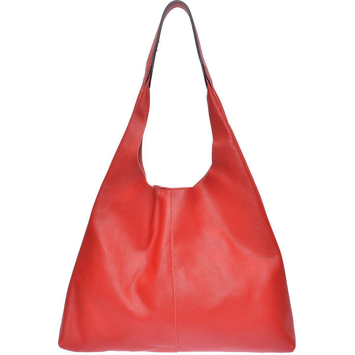 Rote Hobo-Tasche aus Leder