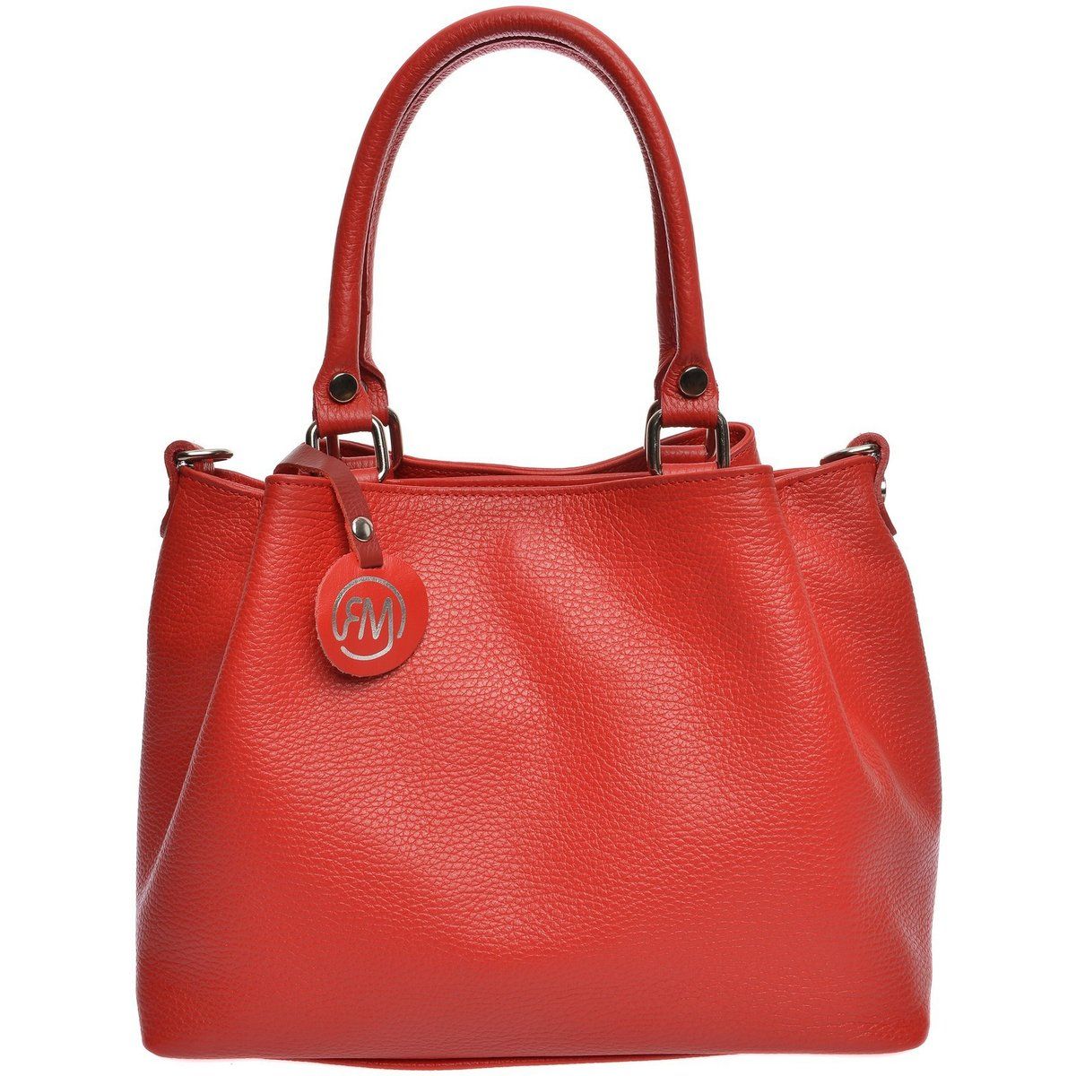 Rote Leder Handtasche Henkeltasche