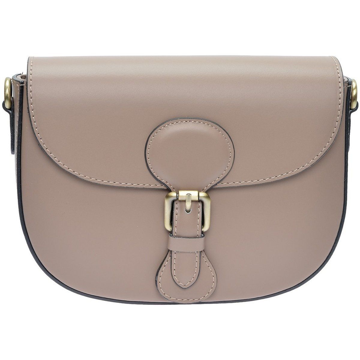 Elegante Ledersatteltasche Crossbody