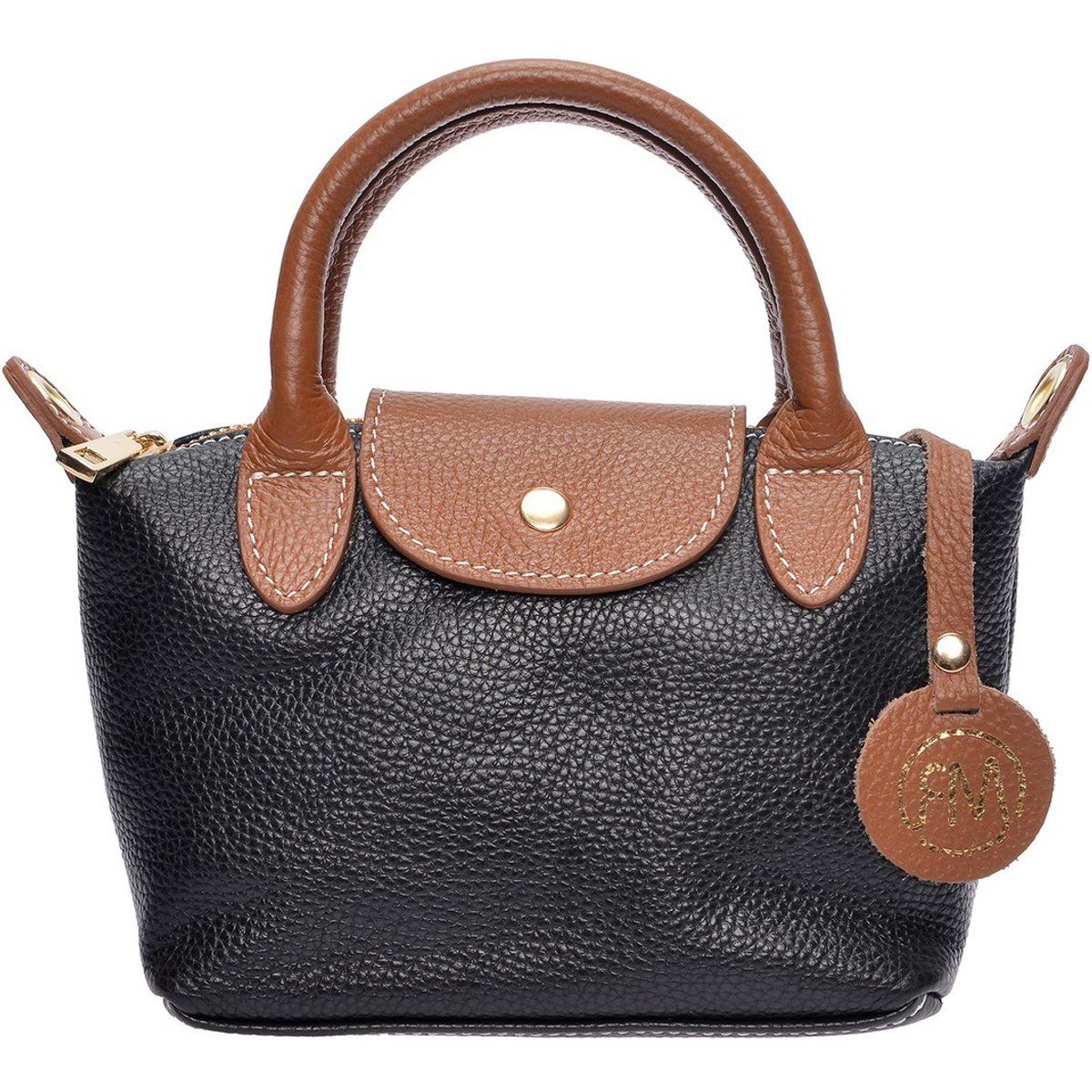 Lederhandtasche mit Griff