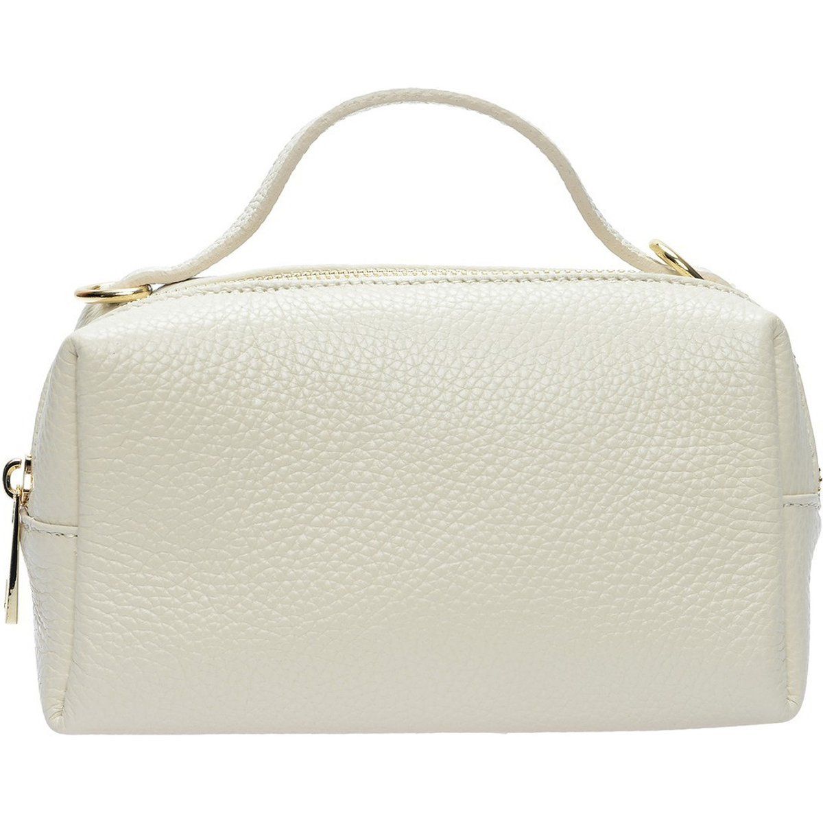 Strukturierte Ledertasche mit Griff