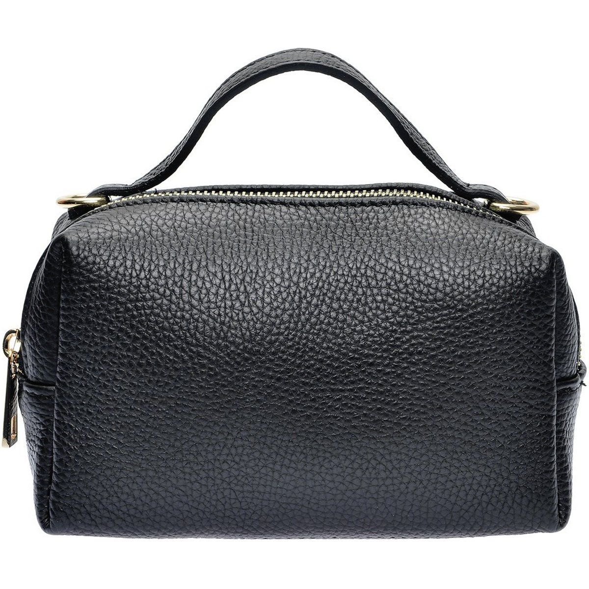 Schwarze Handtasche mit Struktur und Henkel