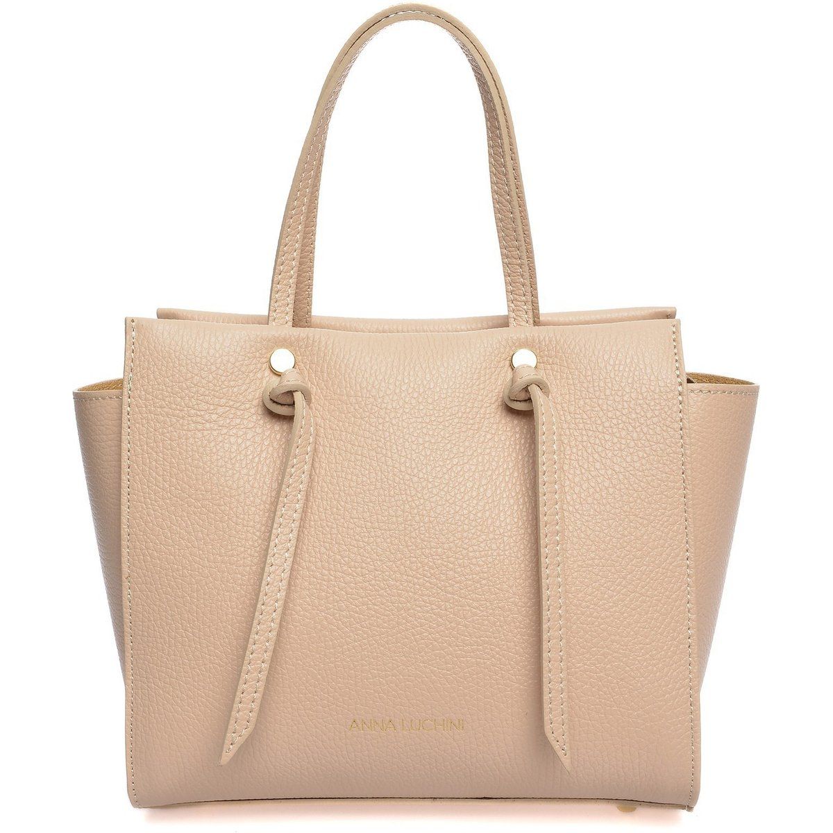 Strukturierte Leder Henkeltasche