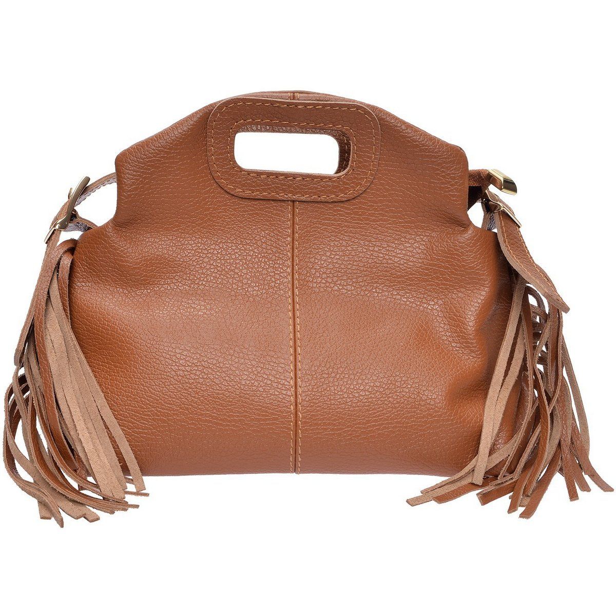 Lederhandtasche mit Fransen