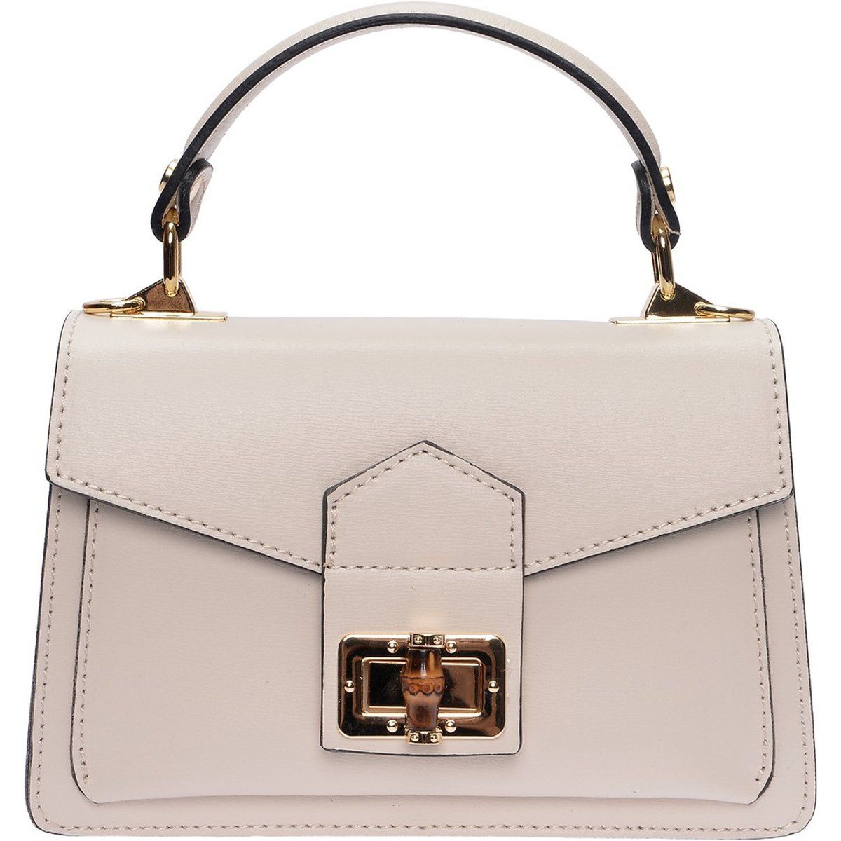 Lederhandtasche mit Griff