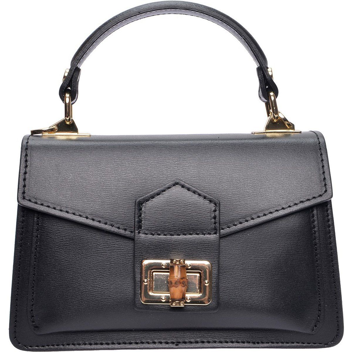 Leder Handtasche mit Griff