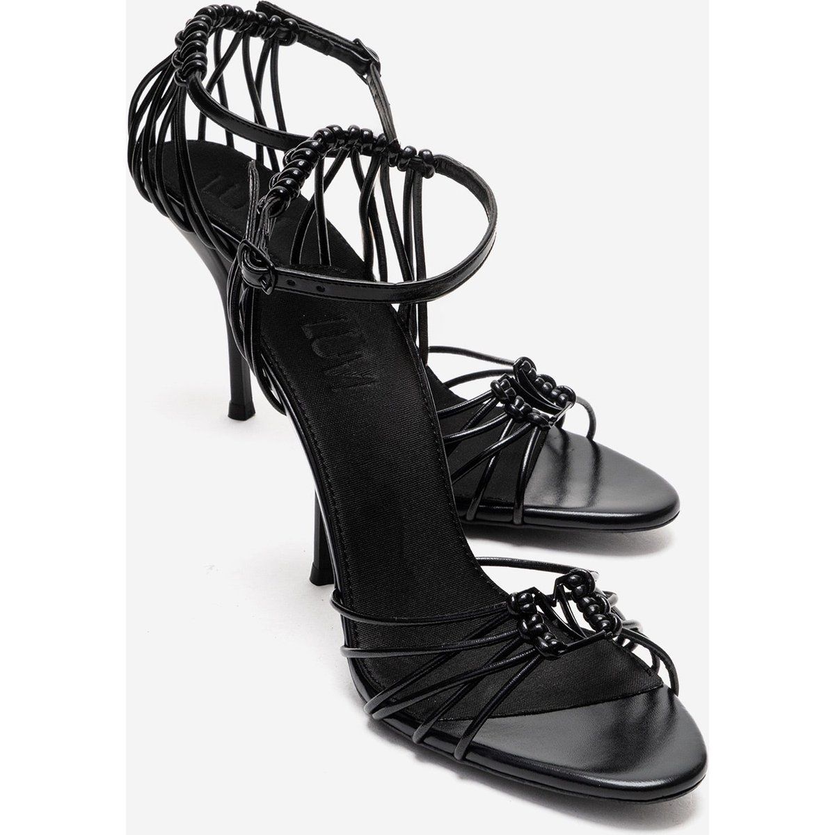 Sandalette mit Stilettoabsatz und Knöchelriemchen