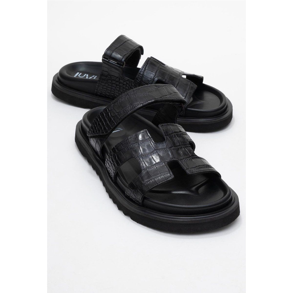 Loana Leder Slide Sandale