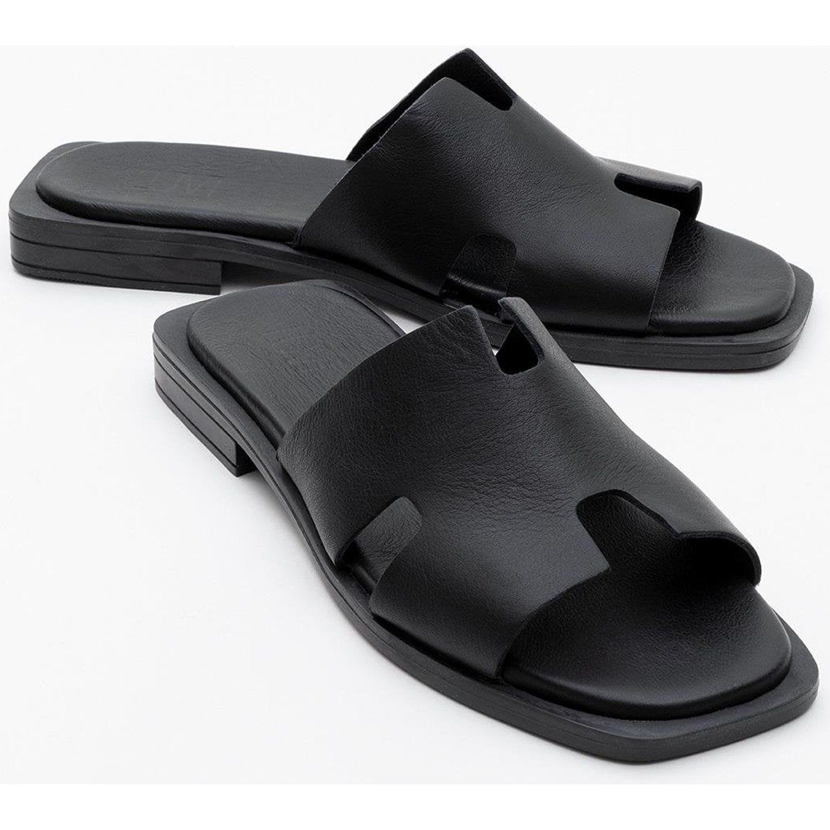 Jez Leder Slide Sandale (Women)