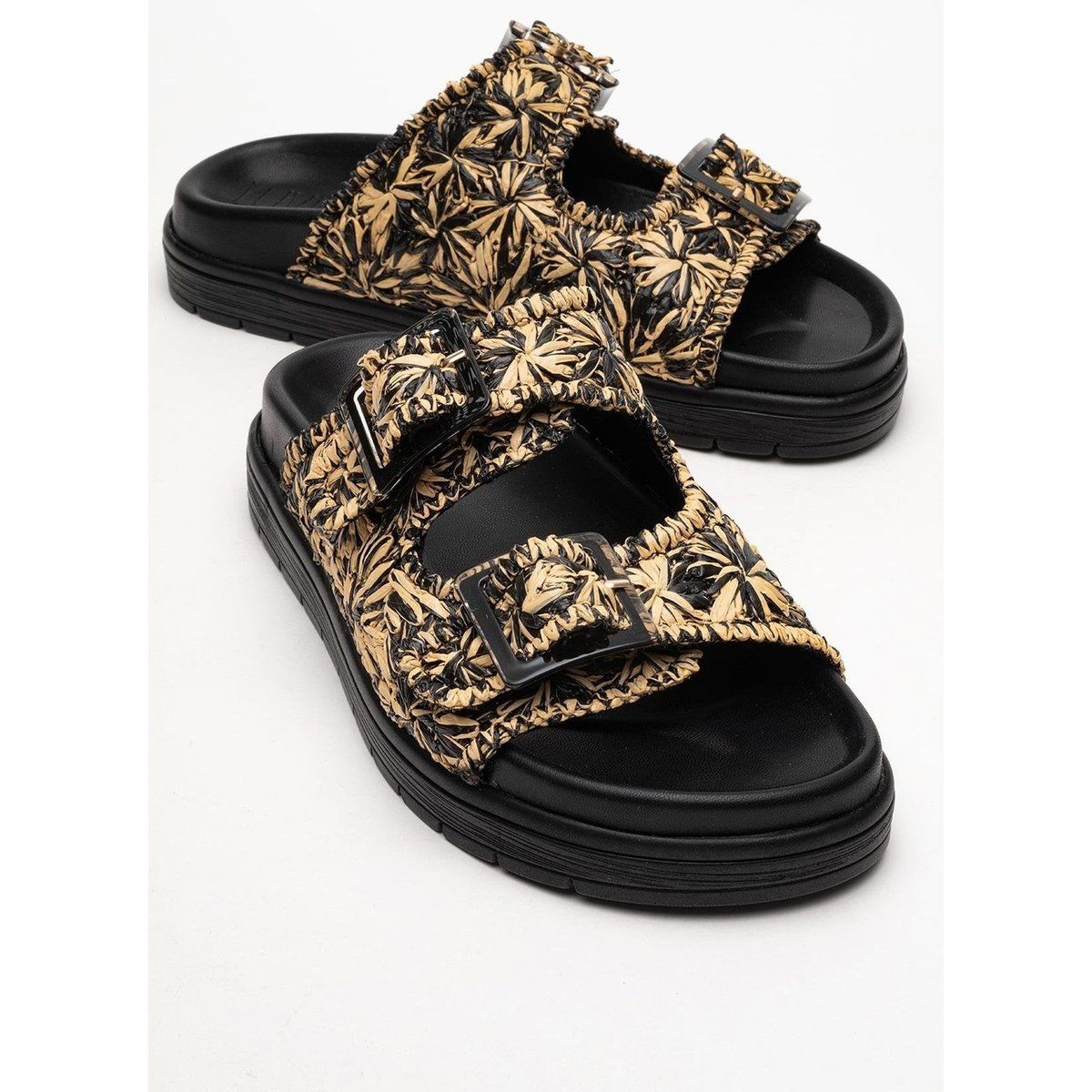 Milana Leder Double‑Strap Sandale (Women)