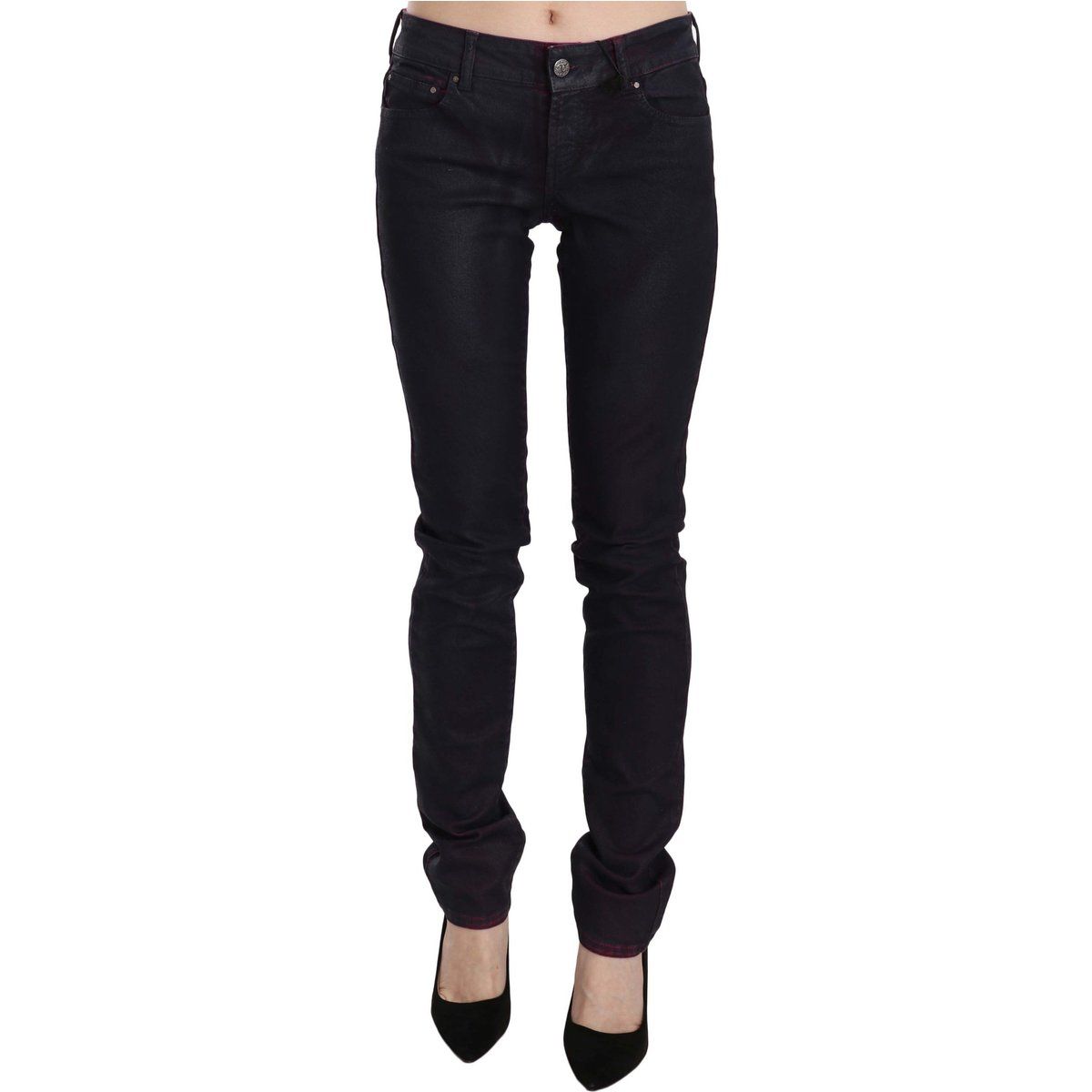 Beschichtete Skinny Fit Jeans