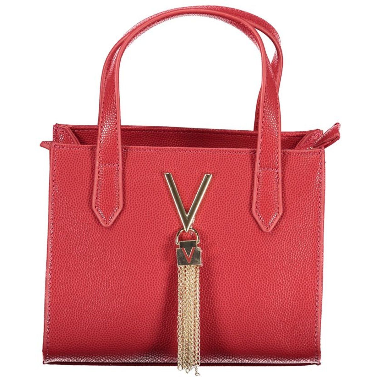 Rote Handtasche aus Kunstleder