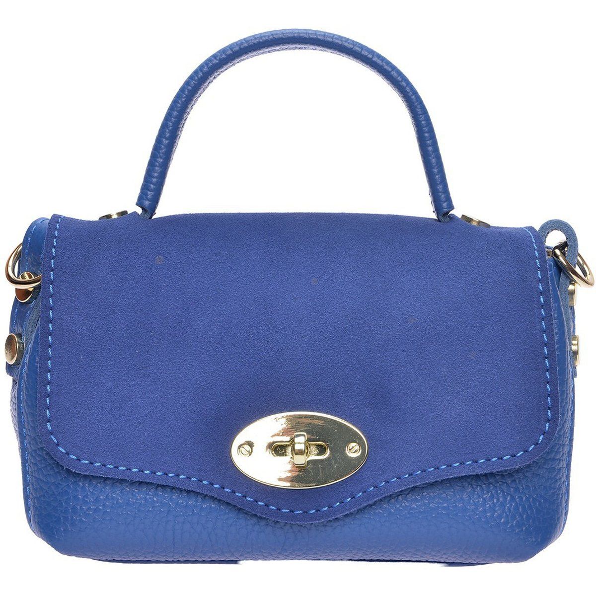 Blaue Handtasche aus Leder