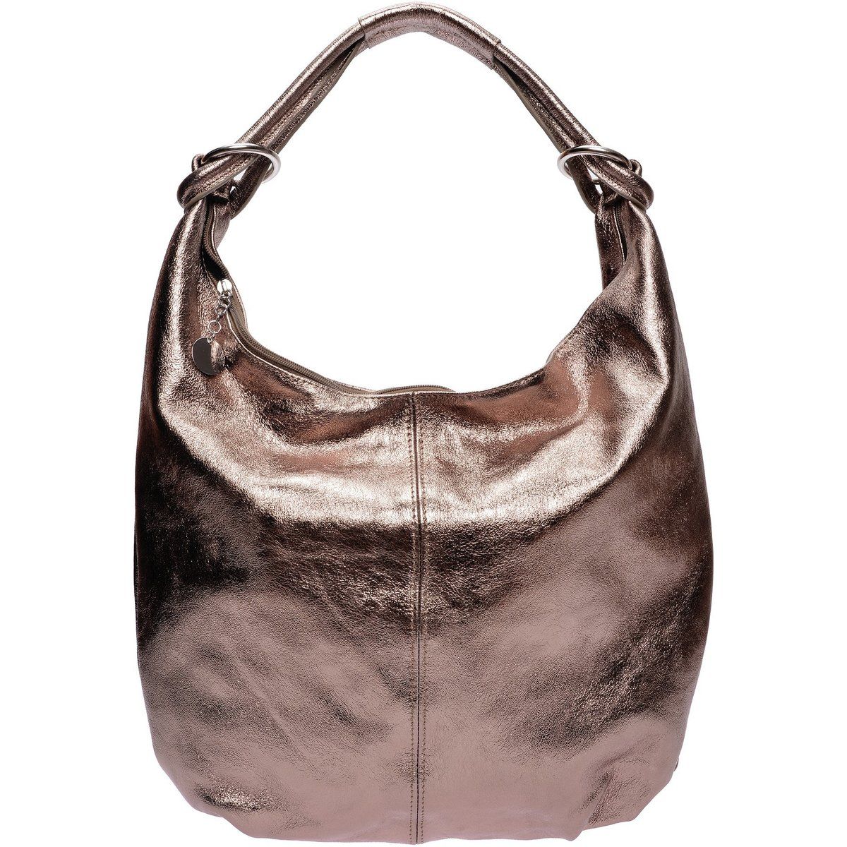 Bronze Leder Hobo-Tasche