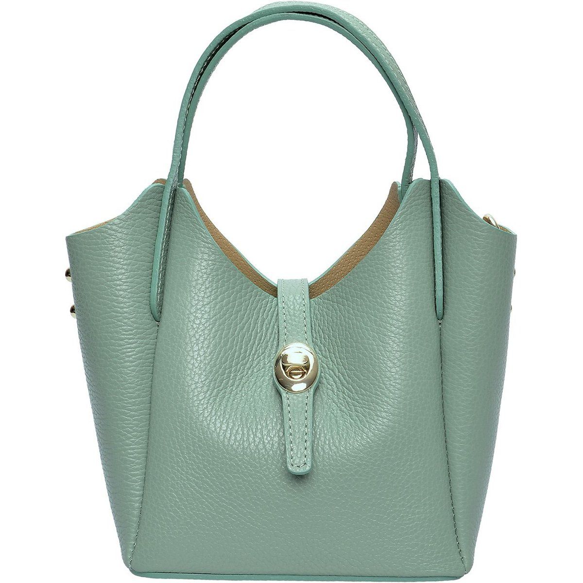 Elegante Lederhandtasche mit Henkel