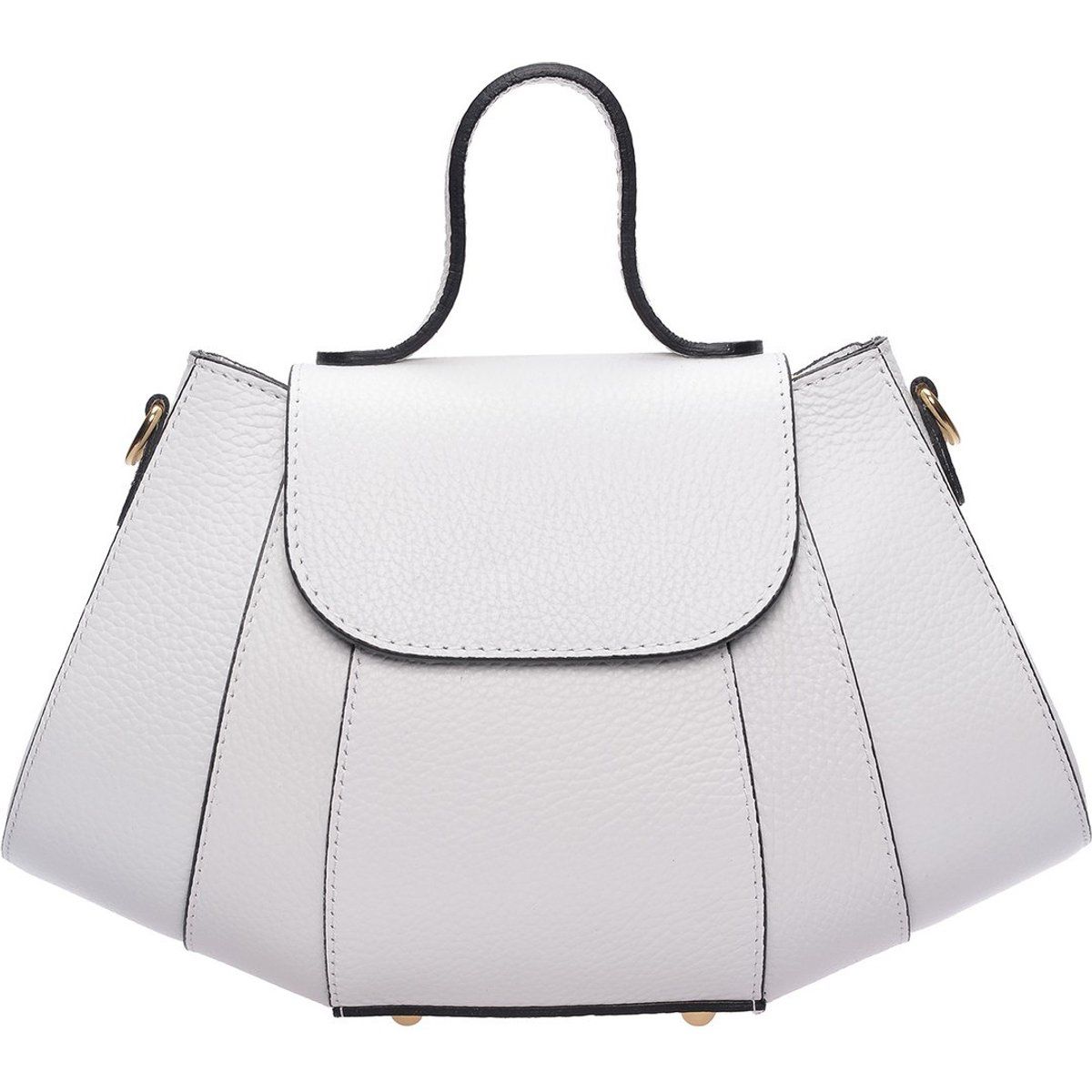 Weiße Handtasche mit Griff