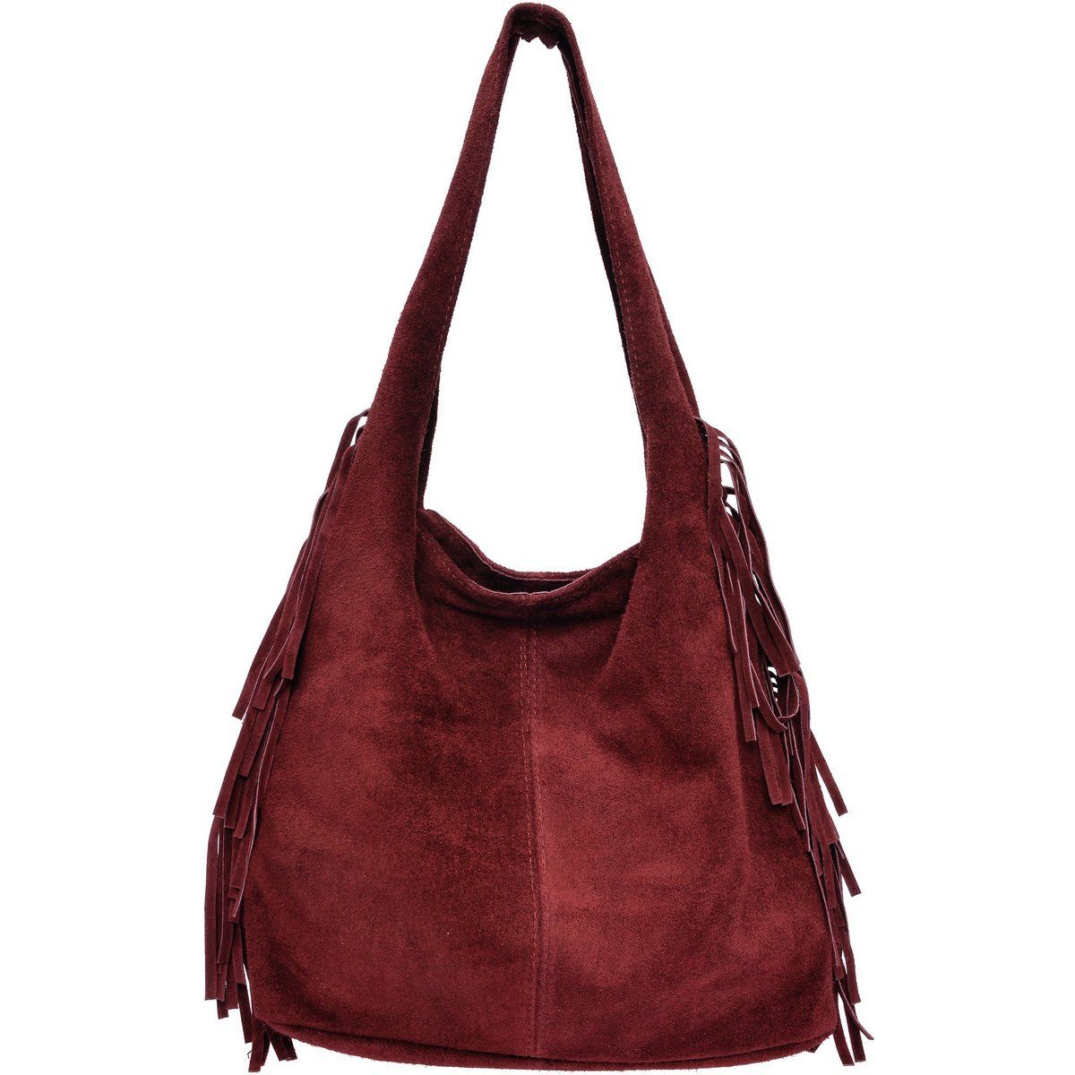 Wildleder Hobo Tasche mit Fransen