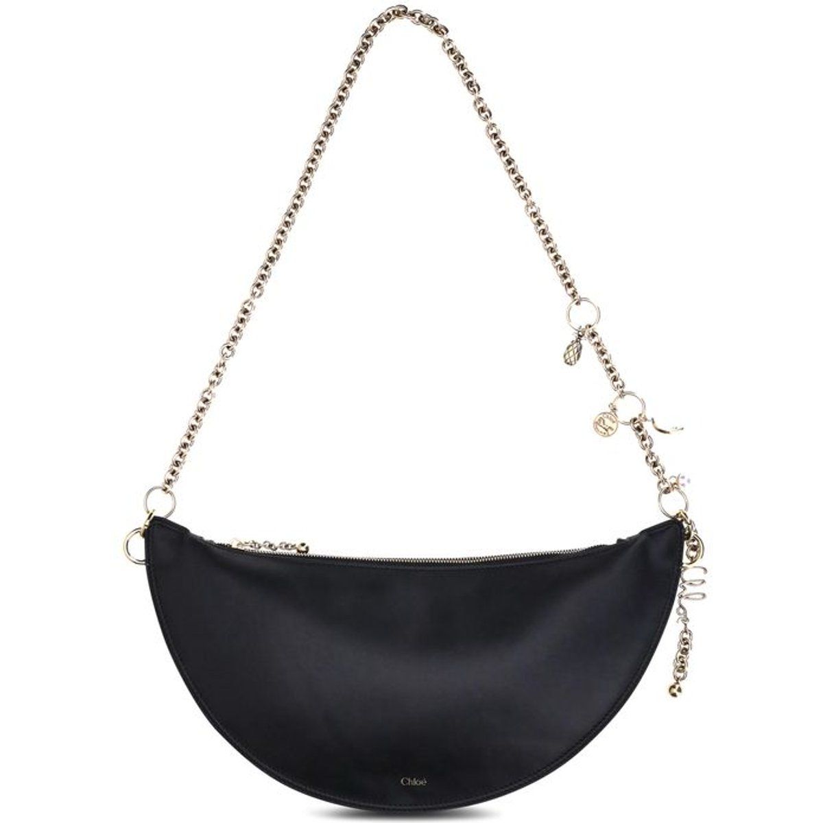 Chloé Schwarze Kalbsleder Bos Taurus Schultertasche