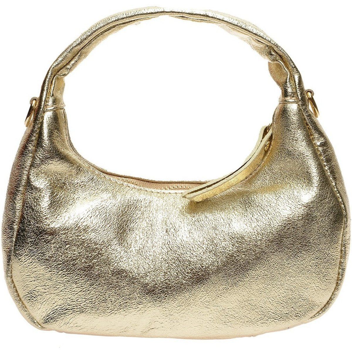 Goldene Metallic Schultertasche