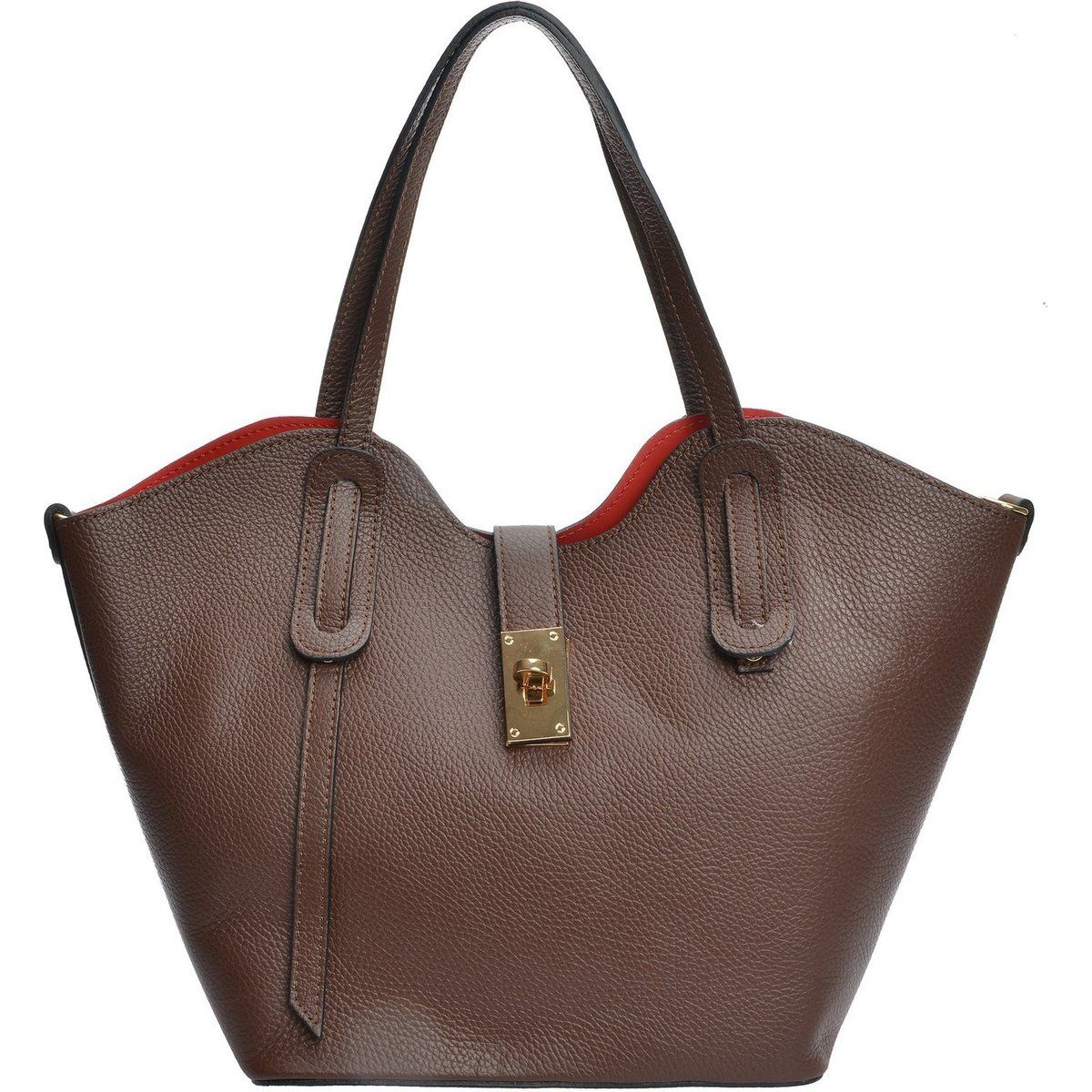 Elegante braune Leder Tragetasche