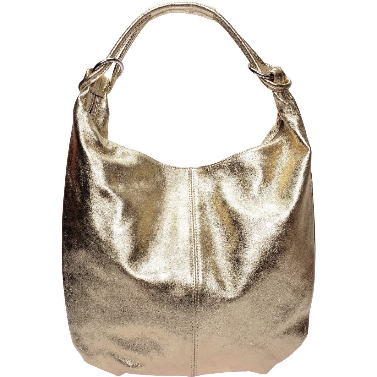 Metallic Leder Hobo-Tasche