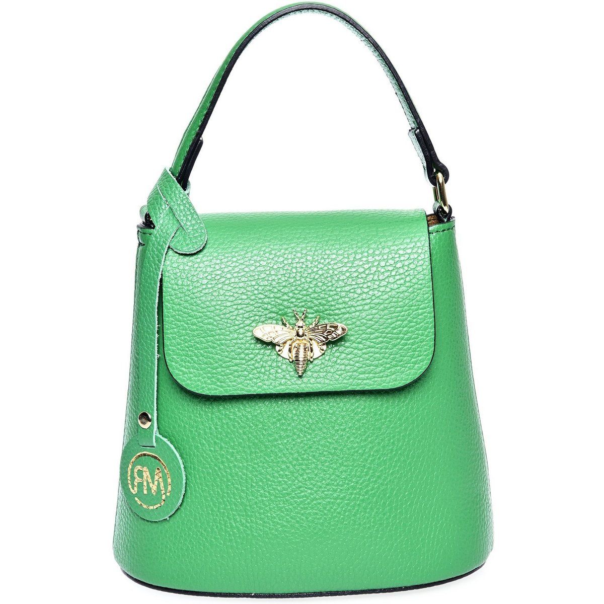 Grüne Handtasche aus Leder