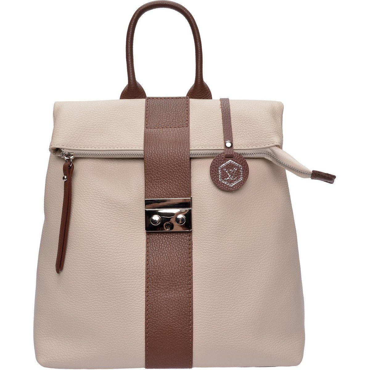 Leder-Cabrio-Rucksack-Tasche