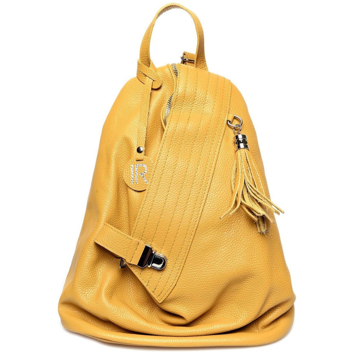 Lässiger Rucksack aus genarbtem Leder